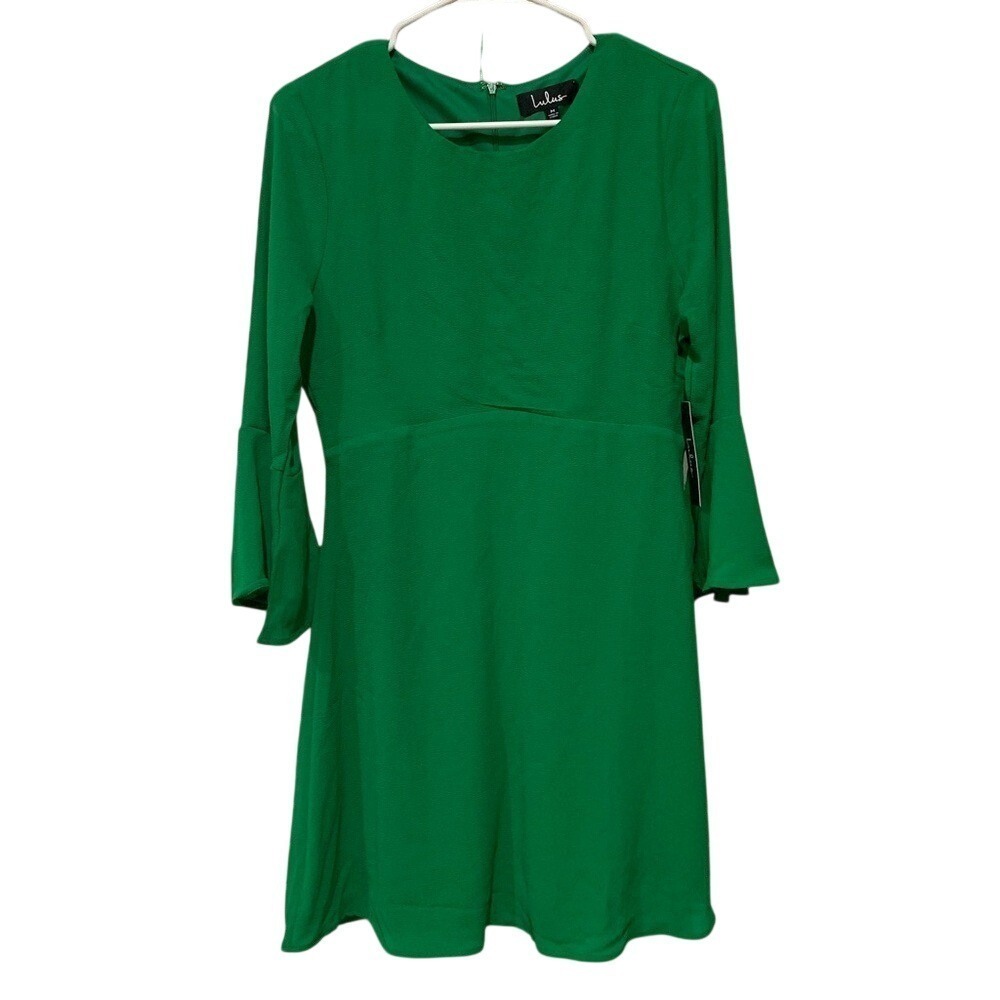 NWT Lulus green‎ skater mini dress sz m